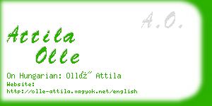 attila olle business card